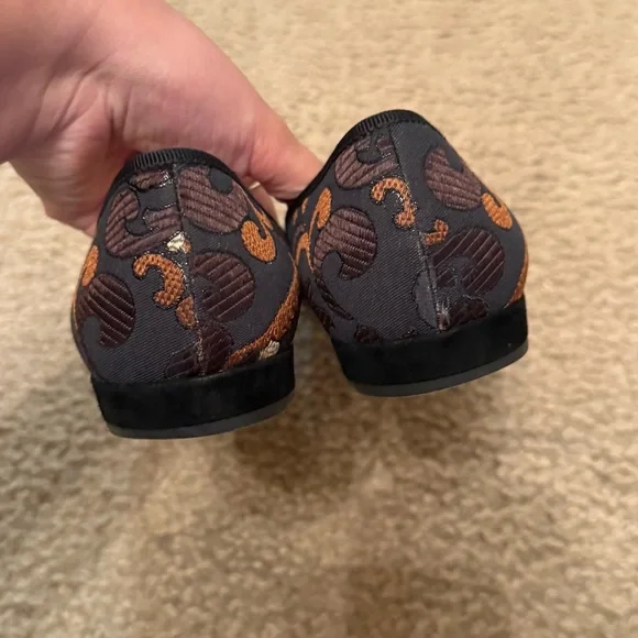 Prada Printed Brocade Ballerina Flats Size 39.5